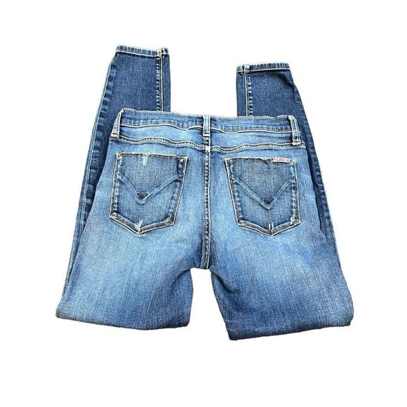 Hudson Distressed Nico Mid Rise Super Skinny Jeans Size 27 - Picture 1 of 4